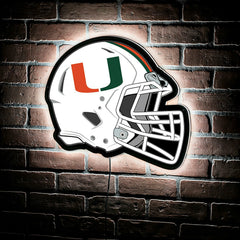LED Wall Decor, Helmet, University of Miami - Collegiate Home