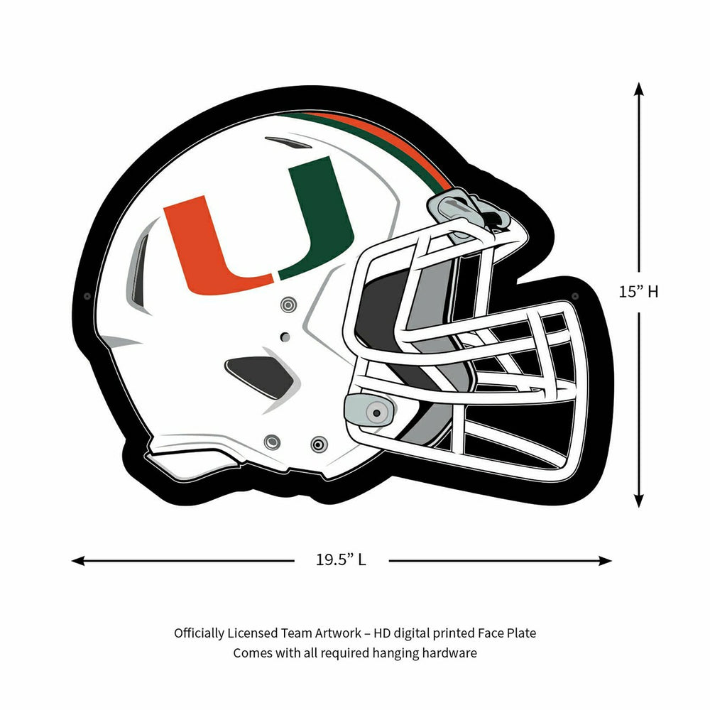 LED Wall Decor, Helmet, University of Miami - Collegiate Home