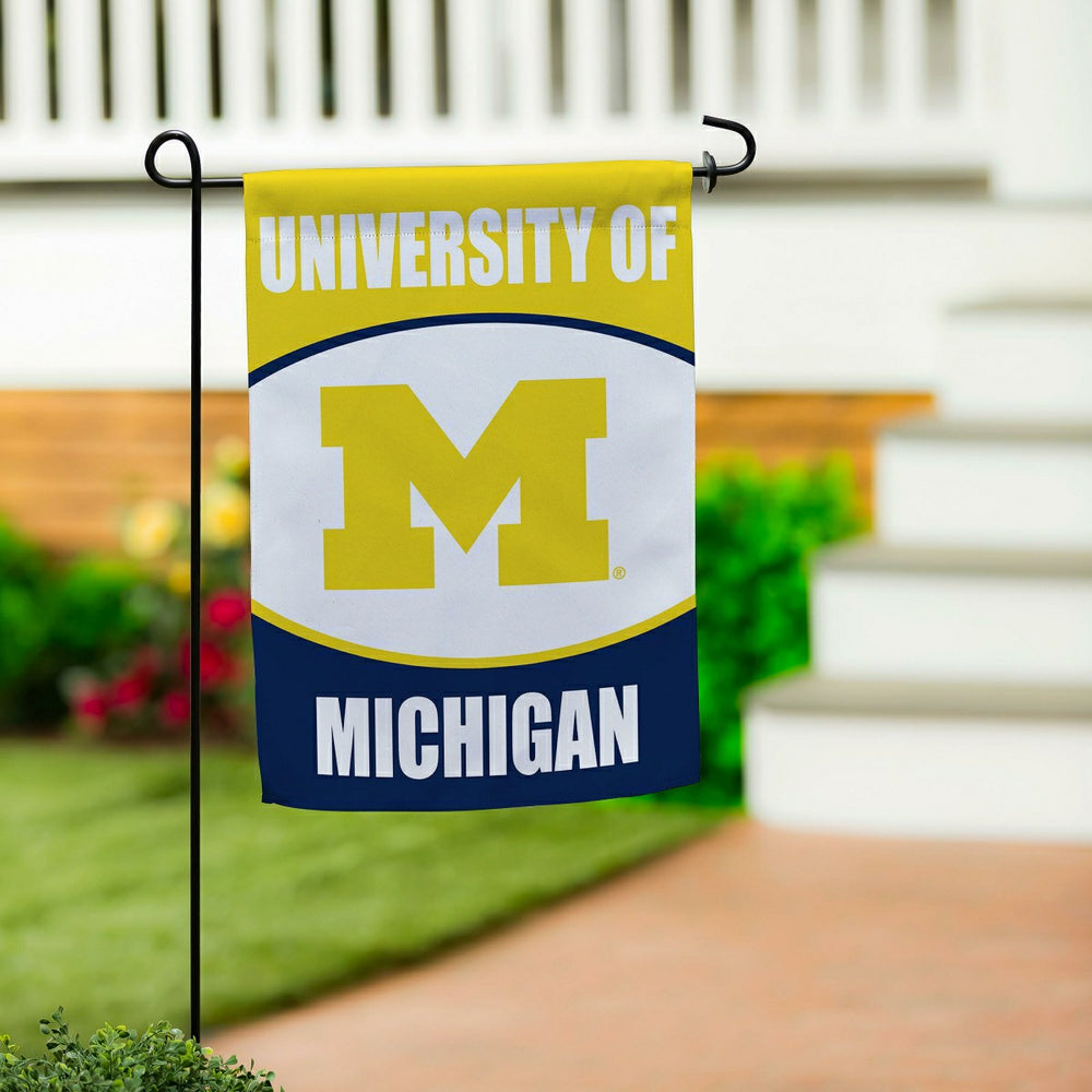 University Of Michigan Suede Garden Flag - Collegiate Home