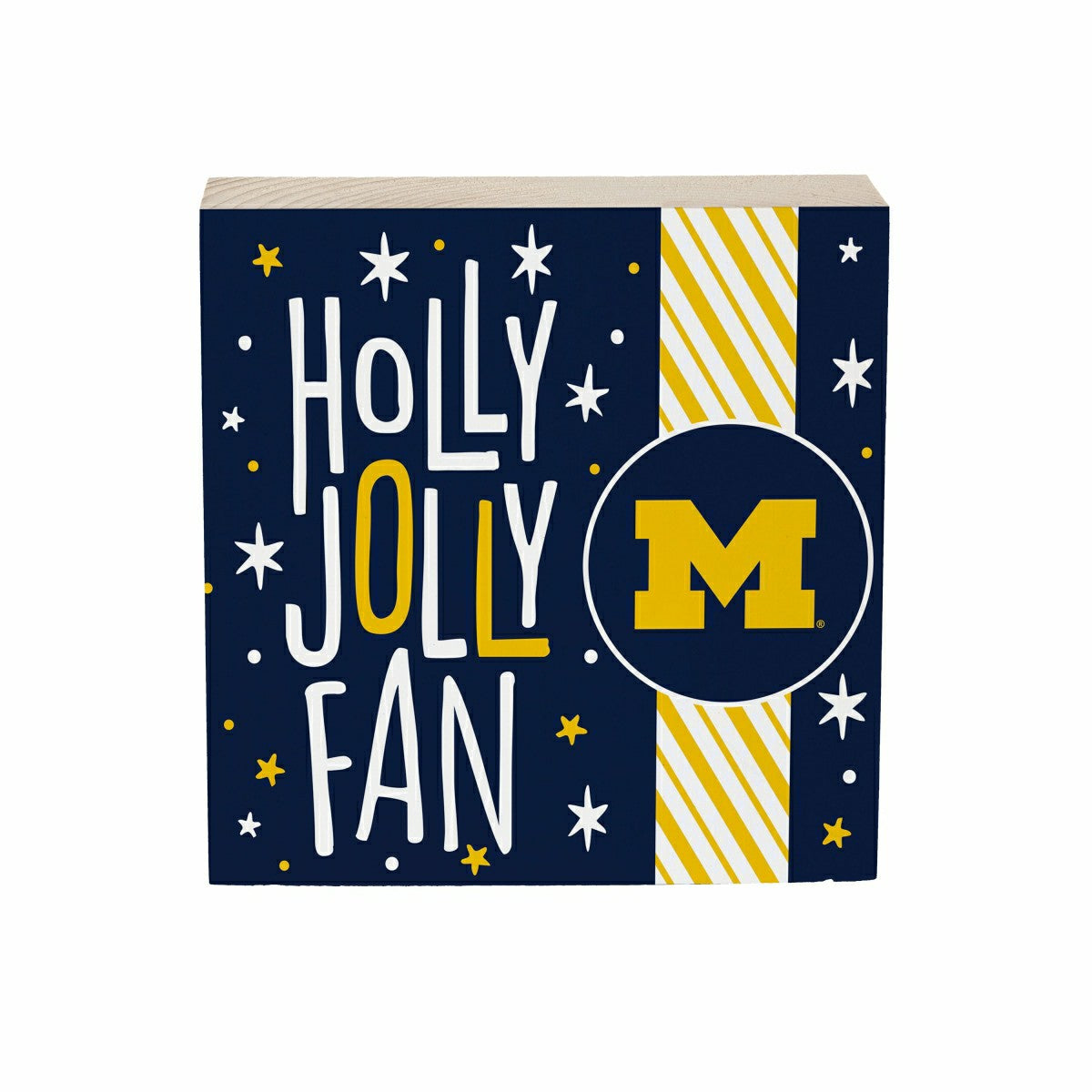 University Of Michigan Block, Holiday, 6x6 - Collegiate Home