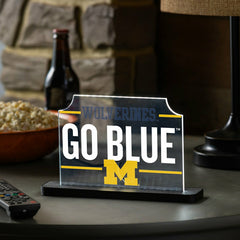 University Of Michigan College Rectangle Desklite LED Decor - Collegiate Home