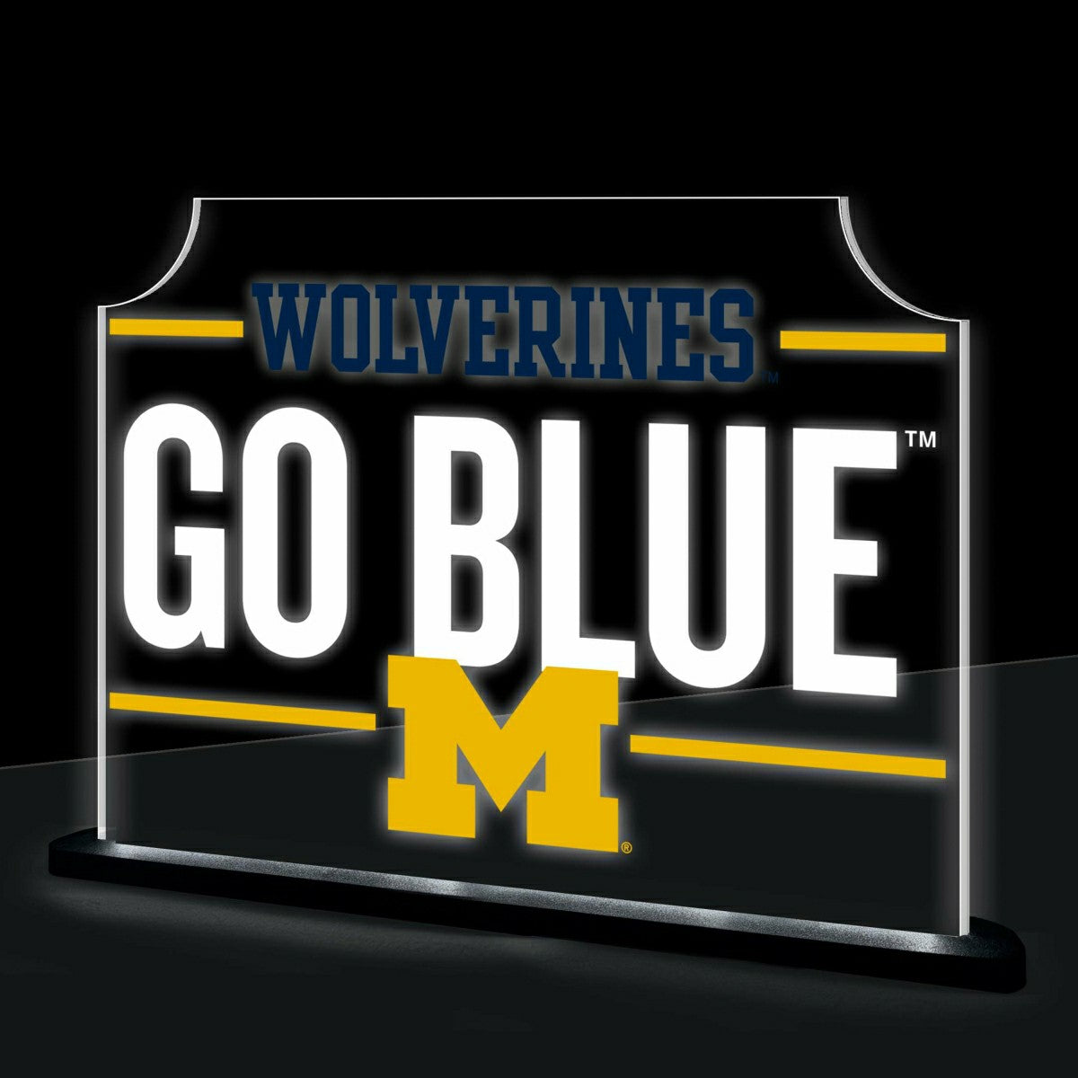 University Of Michigan College Rectangle Desklite LED Decor - Collegiate Home