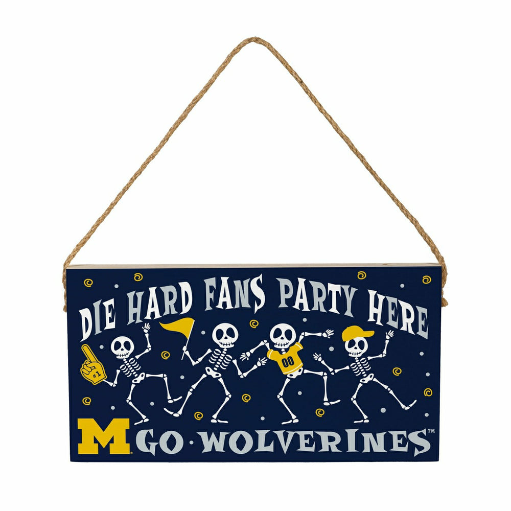 University Of Michigan Halloween Wood Wall Sign, 6x11 - Collegiate Home