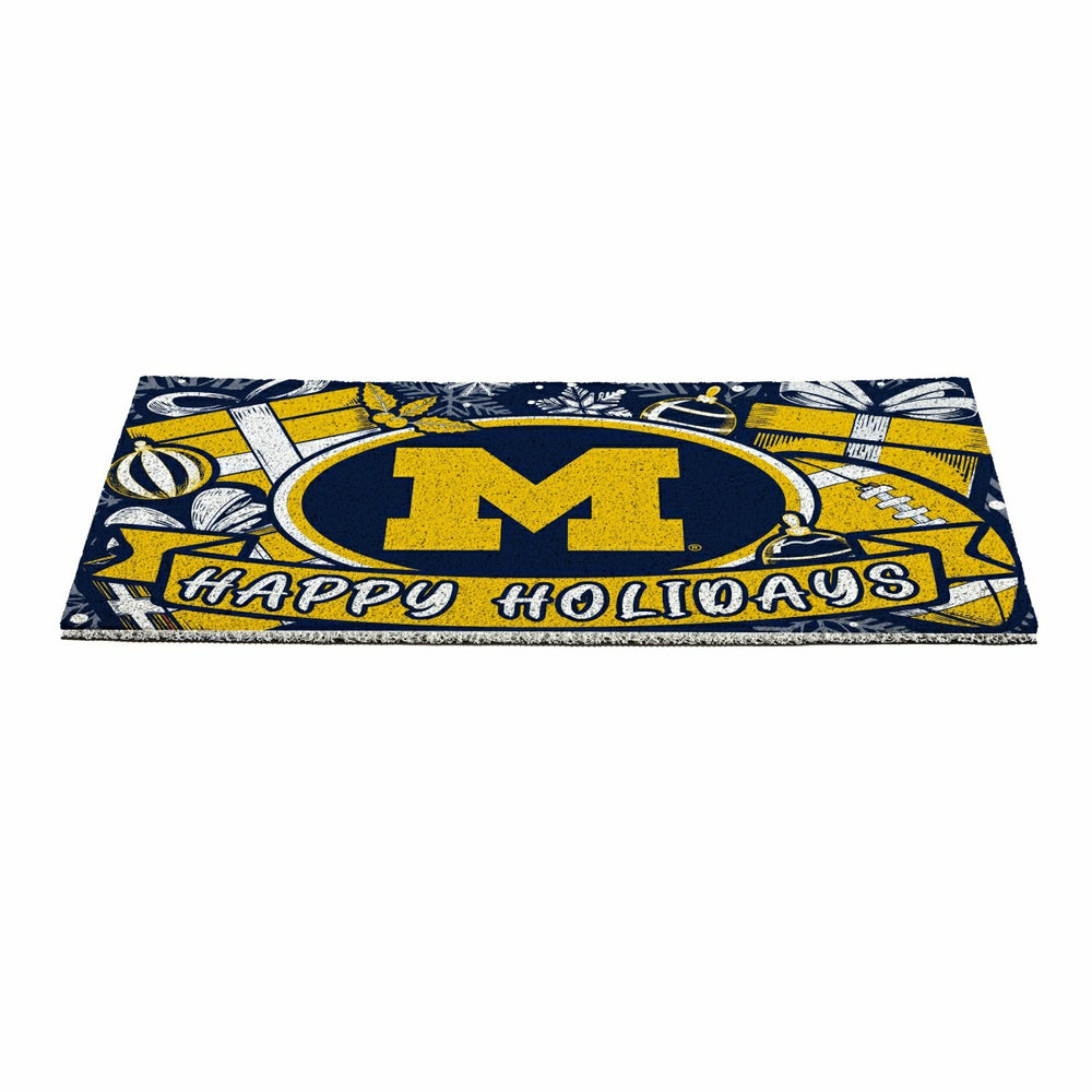 University Of Michigan Holiday PVC Mat, 28"x16" - Collegiate