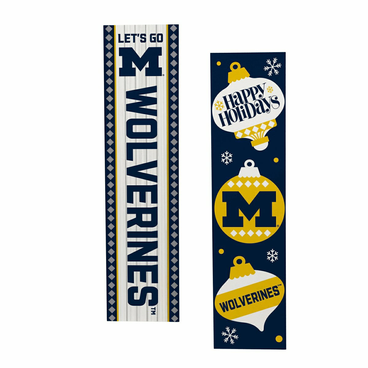 47" Double Sided Leaner, University Of Michigan, Christmas - Collegiate Home