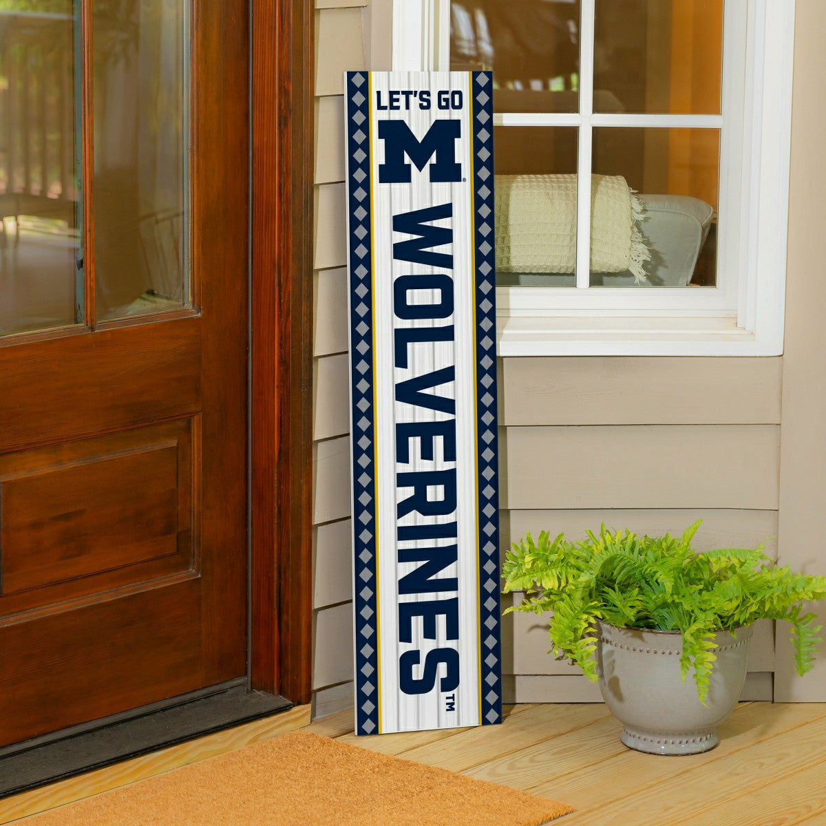 47" Double Sided Leaner, University Of Michigan, Christmas - Collegiate Home