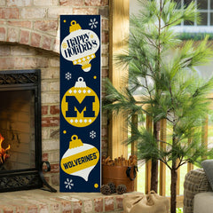 47" Double Sided Leaner, University Of Michigan, Christmas - Collegiate Home