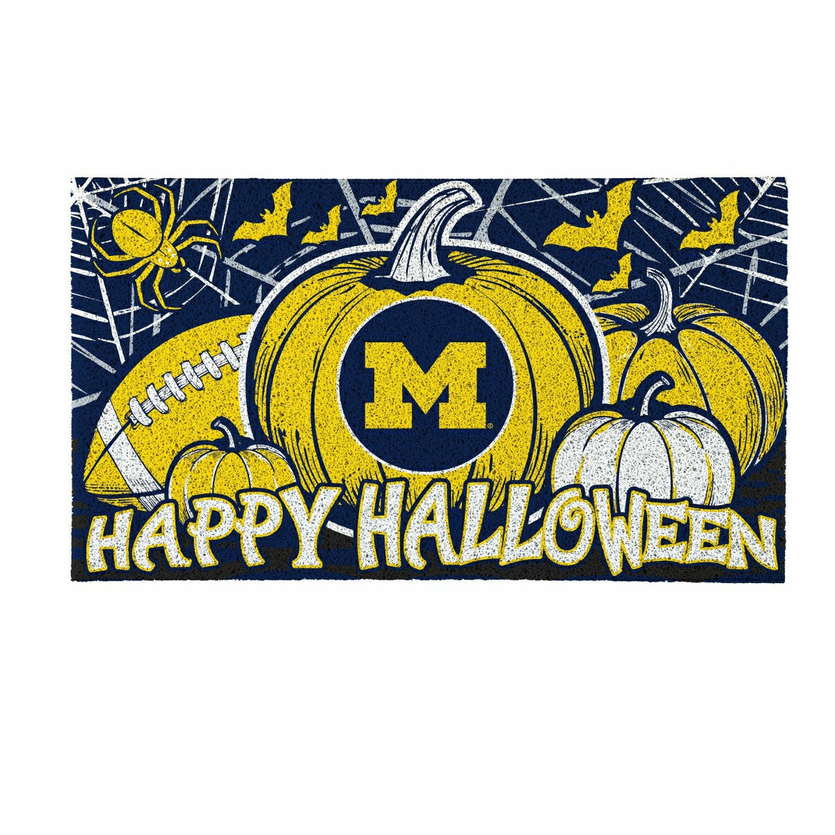 University Of Michigan Halloween PVC Mat, 28"x16" - Collegiate