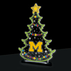 University Of Michigan College Holiday Tree Desklite LED Decor - Collegiate Home