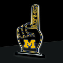 University Of Michigan College Foam Finger Desklite LED Decor - Collegiate Home