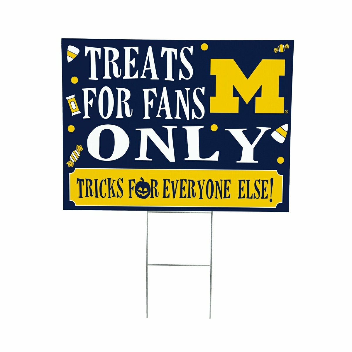 University Of Michigan Yard Sign, Halloween Treats for Fans - Collegiate Home
