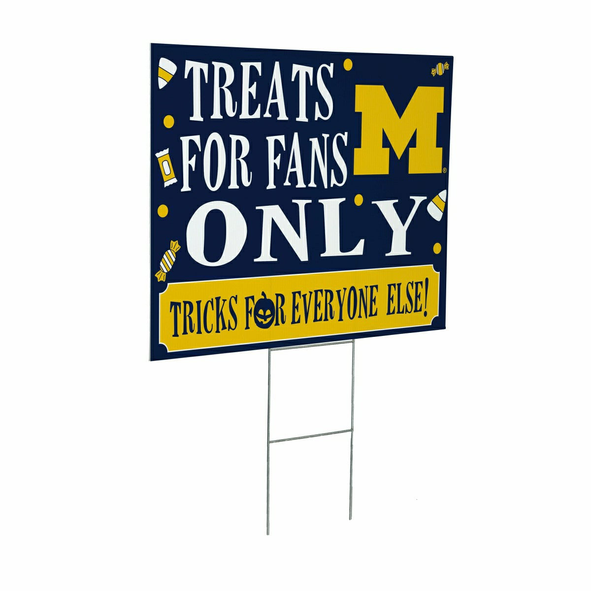 University Of Michigan Yard Sign, Halloween Treats for Fans - Collegiate Home