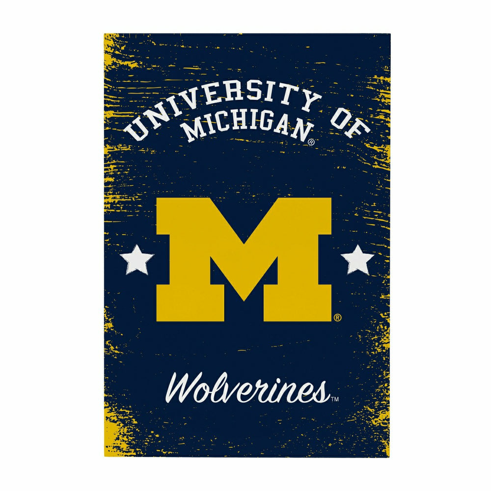 University Of Michigan Wood Wall Sign, 16x24 - Collegiate Home