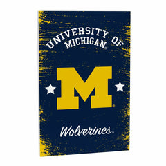 University Of Michigan Wood Wall Sign, 16x24 - Collegiate Home