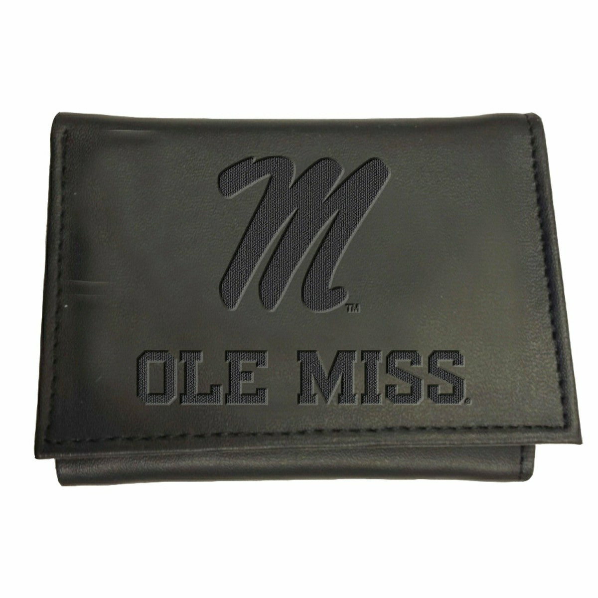 University of Mississippi, Tri-Fold Wallet, Black - Collegiate Home