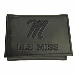University of Mississippi, Tri-Fold Wallet, Black - Collegiate Home