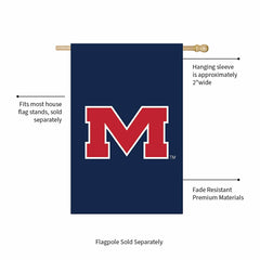 University of Mississippi Applique House Flag - Collegiate Home