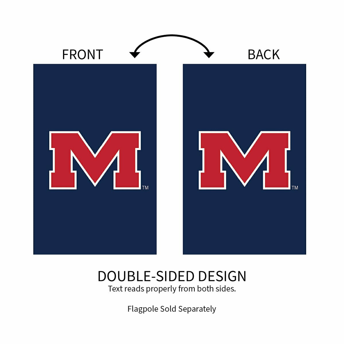 University of Mississippi Applique House Flag - Collegiate Home