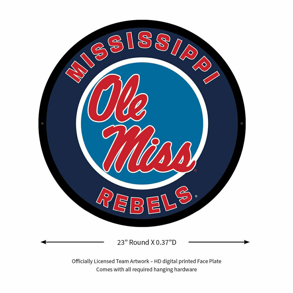LED Wall Decor, Round, University of Mississippi - Collegiate Home
