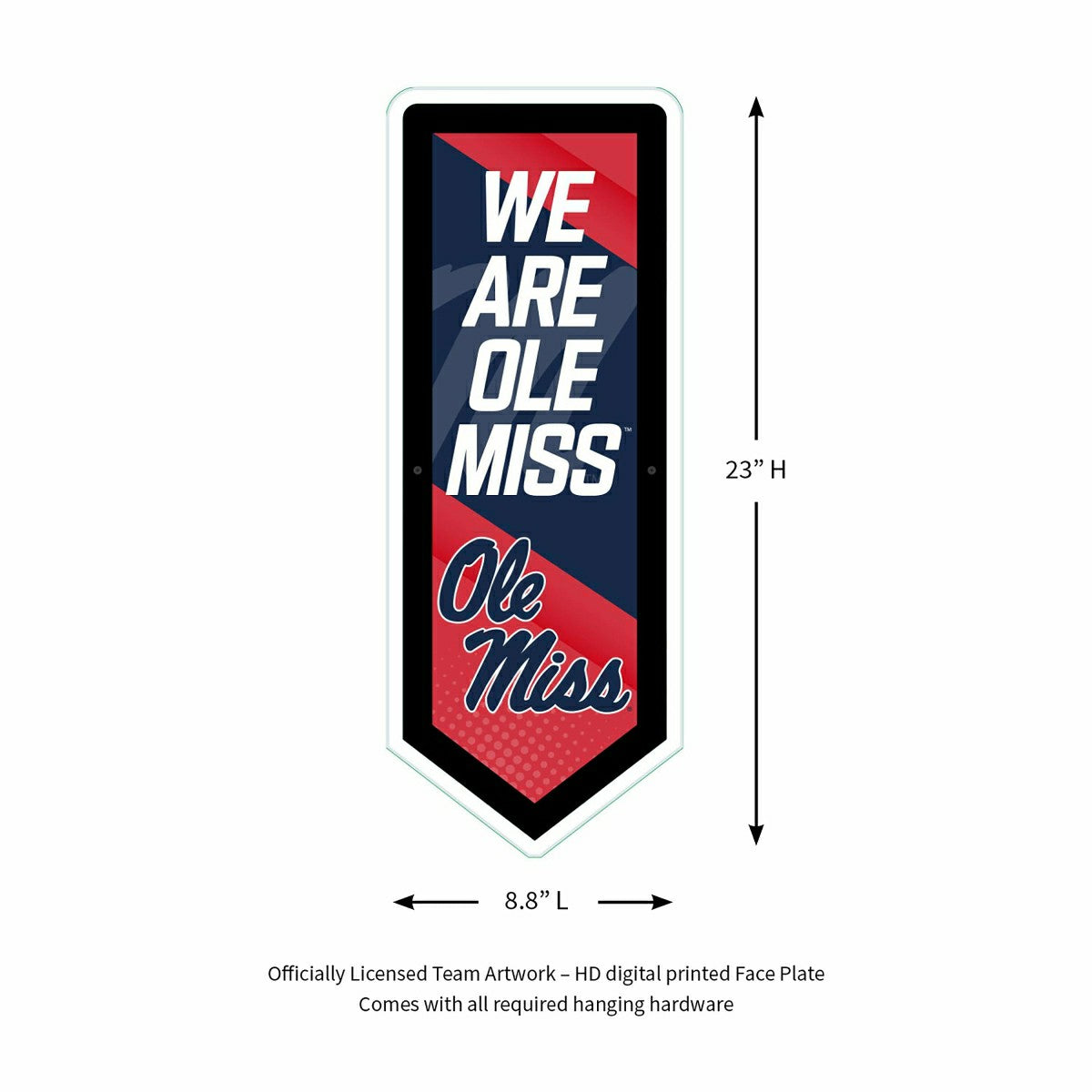 LED Wall Decor, Pennant, University of Mississippi - Collegiate Home