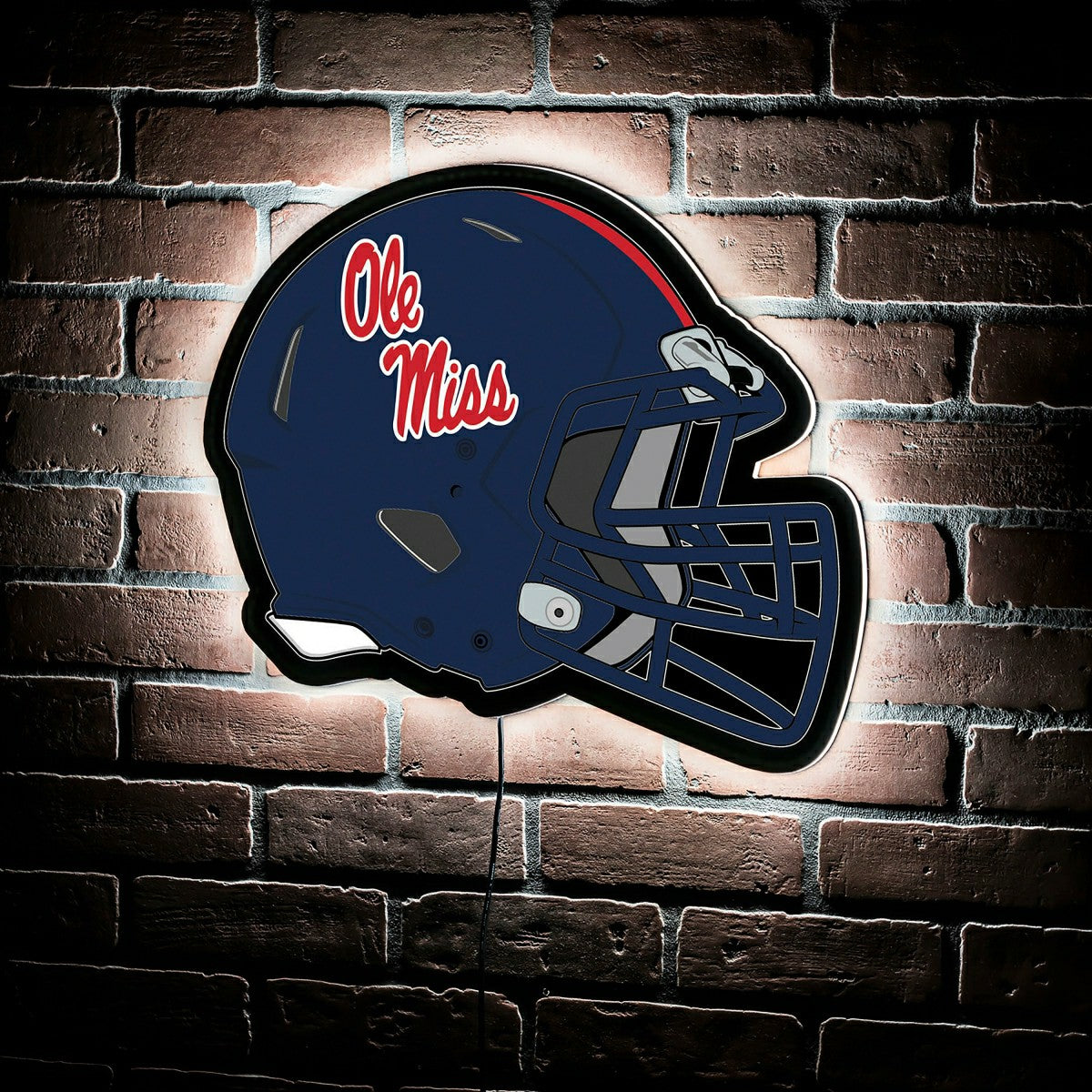 LED Wall Decor, Helmet, University of Mississippi - Collegiate Home