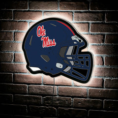 LED Wall Decor, Helmet, University of Mississippi - Collegiate Home