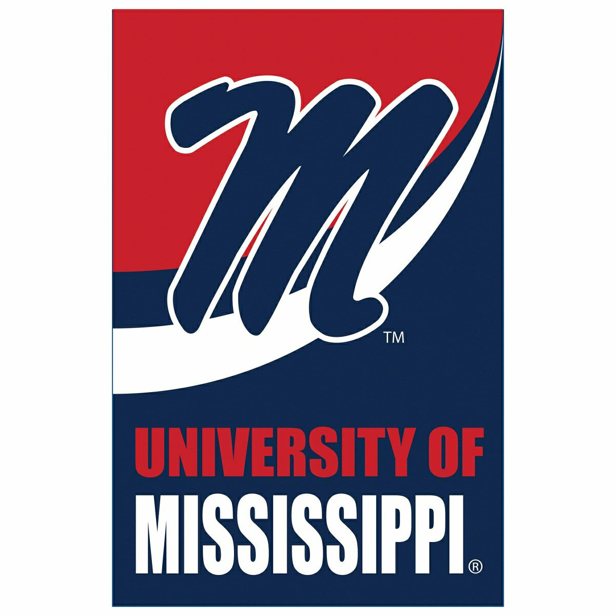 University of Mississippi Burlap Flag House Size - Collegiate Home