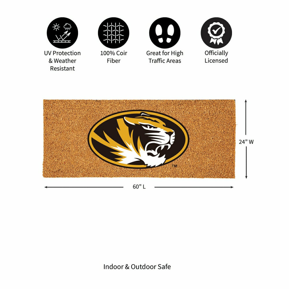 University of Missouri Extra Large Full Color Coir Mat, 60"x24" - Collegiate