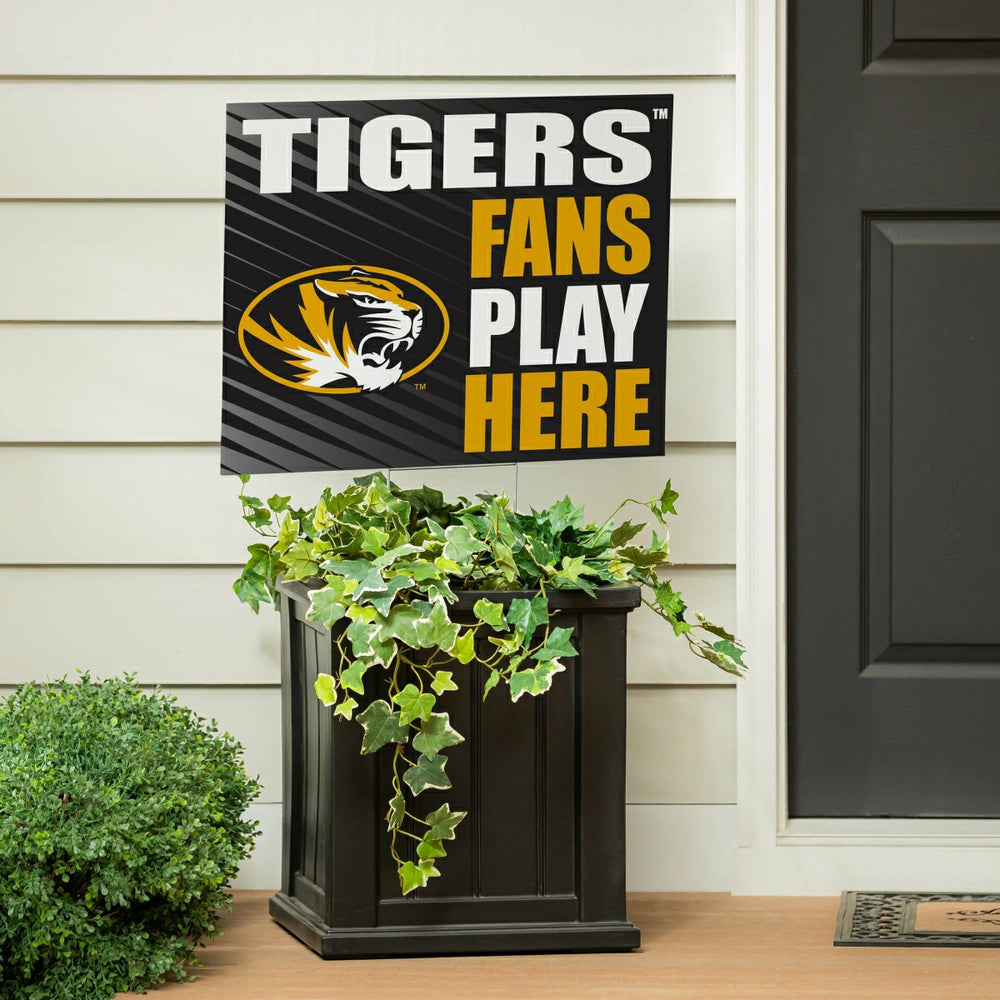 University of Missouri Coroplast Yard Sign "Fans Play Here" - Collegiate Home