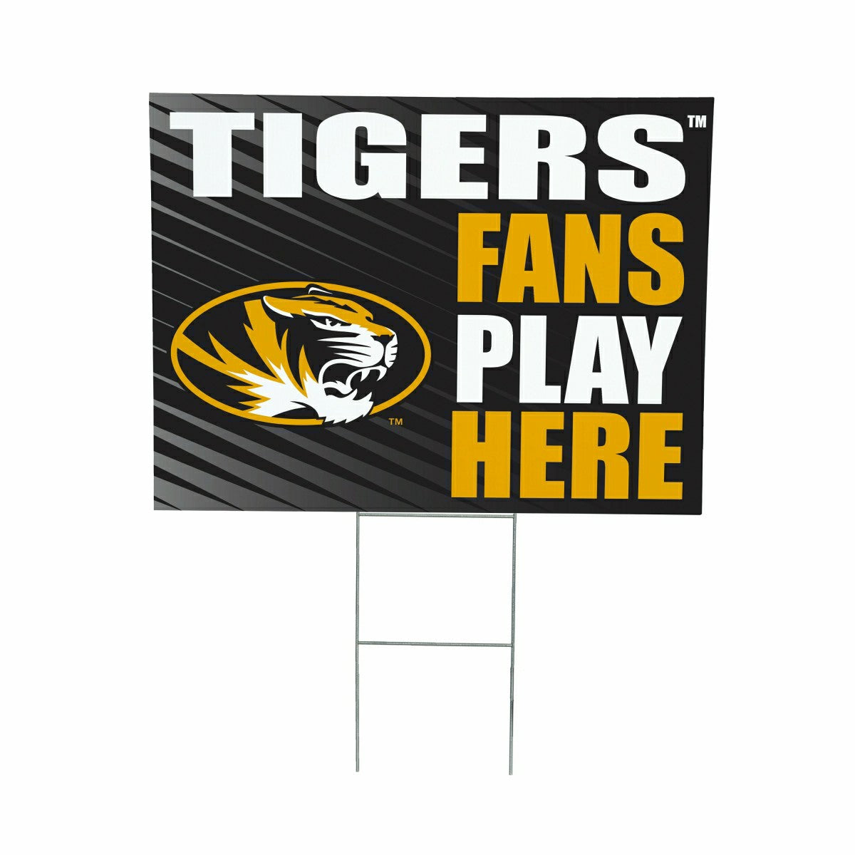 University of Missouri Coroplast Yard Sign "Fans Play Here" - Collegiate Home