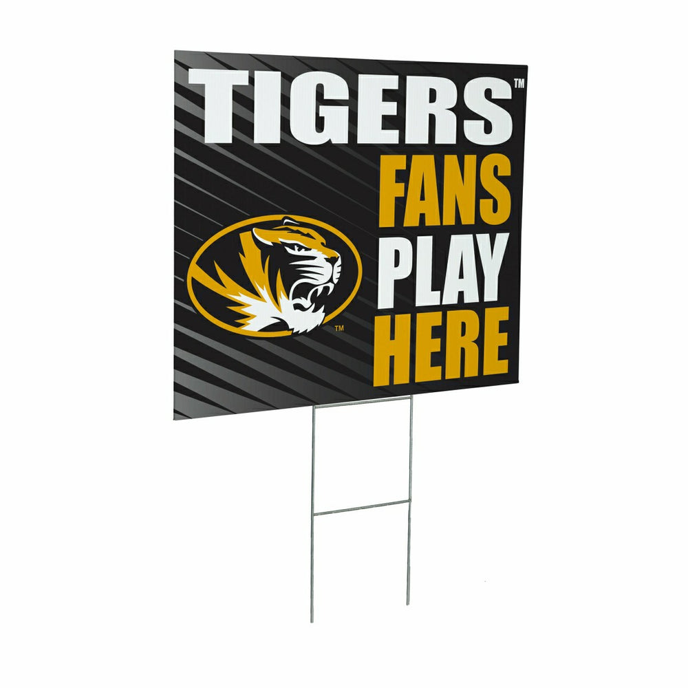 University of Missouri Coroplast Yard Sign "Fans Play Here" - Collegiate Home