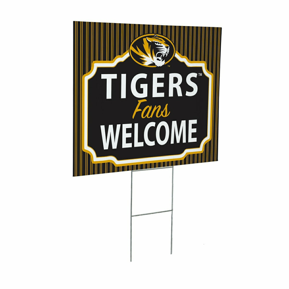 University of Missouri Coroplast Yard Sign, "Fans Welcome" - Collegiate Home