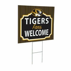 University of Missouri Coroplast Yard Sign, "Fans Welcome" - Collegiate Home