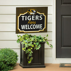 University of Missouri Coroplast Yard Sign, "Fans Welcome" - Collegiate Home