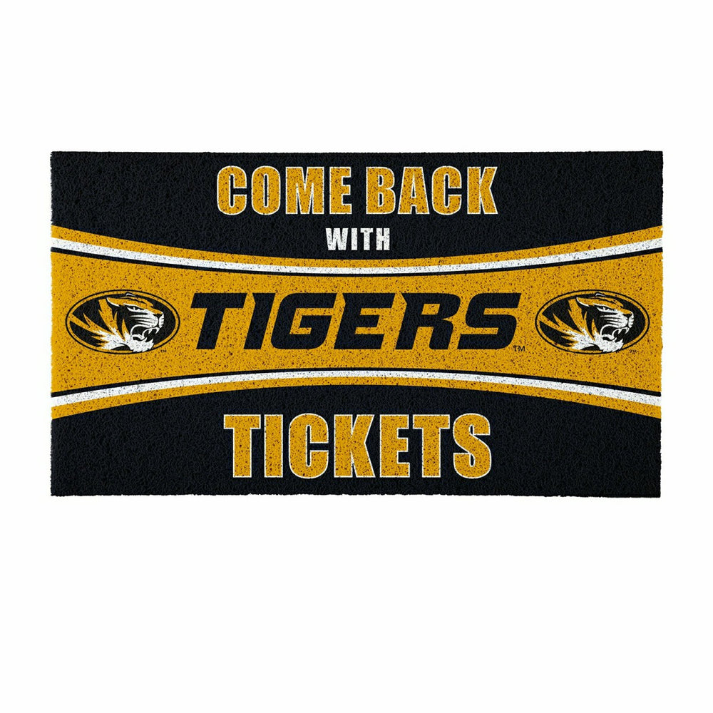 28" x 16" PVC Trapper Mat, Come Back with Tickets, University of Misso - Collegiate