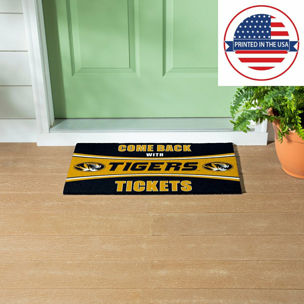 28" x 16" PVC Trapper Mat, Come Back with Tickets, University of Misso - Collegiate