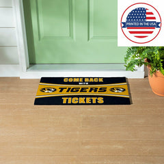 28" x 16" PVC Trapper Mat, Come Back with Tickets, University of Misso - Collegiate