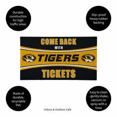 28" x 16" PVC Trapper Mat, Come Back with Tickets, University of Misso - Collegiate