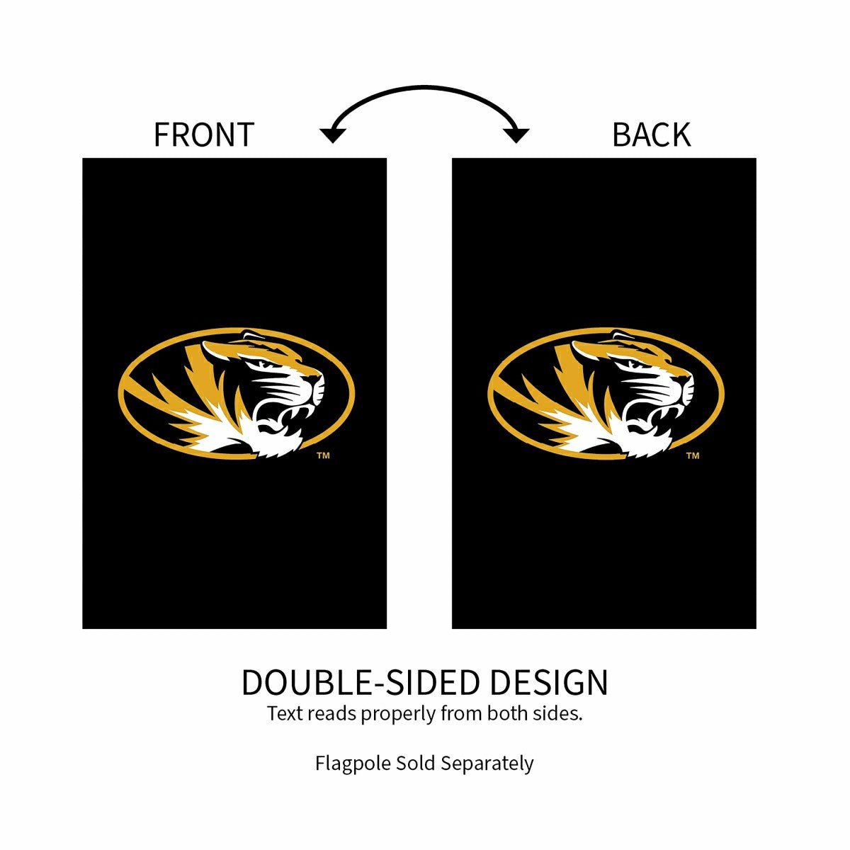 University of Missouri Applique House Flag - Collegiate Home