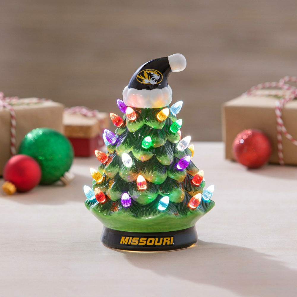 University of Missouri 8" LED Ceramic Christmas Tree - Collegiate Home