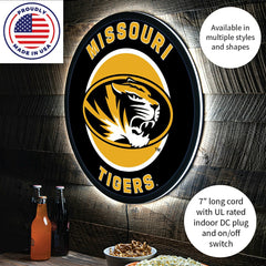 LED Wall Decor, Round, University of Missouri - Collegiate Home
