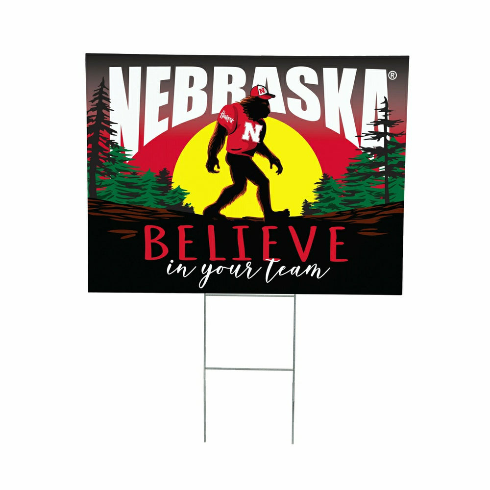 University of Nebraska Yard Sign, Bigfoot - Collegiate Home
