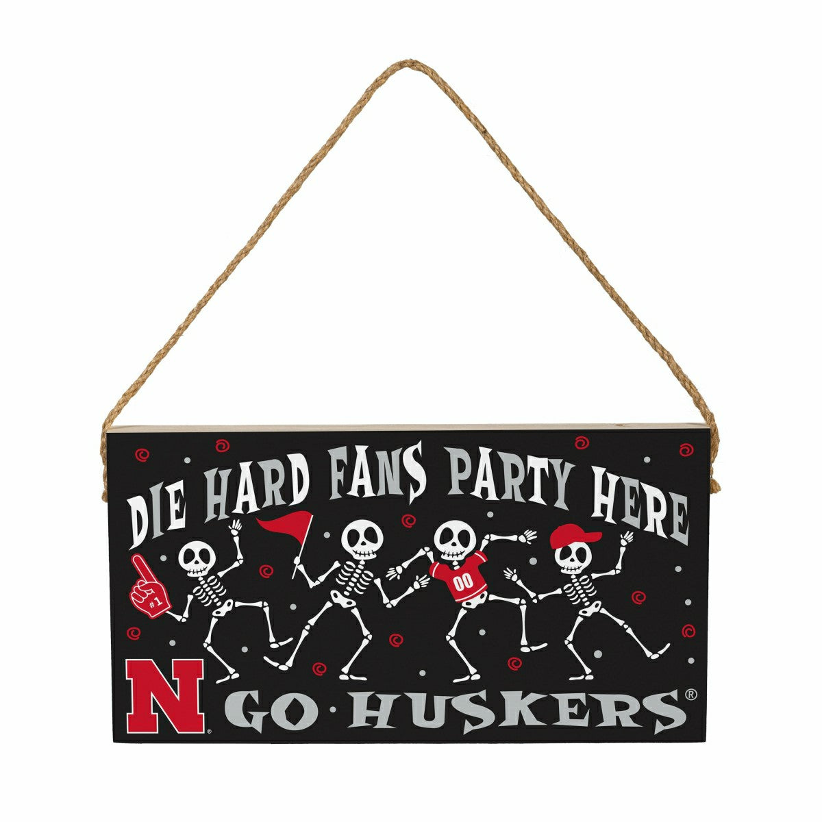 University of Nebraska Halloween Wood Wall Sign, 6x11 - Collegiate Home