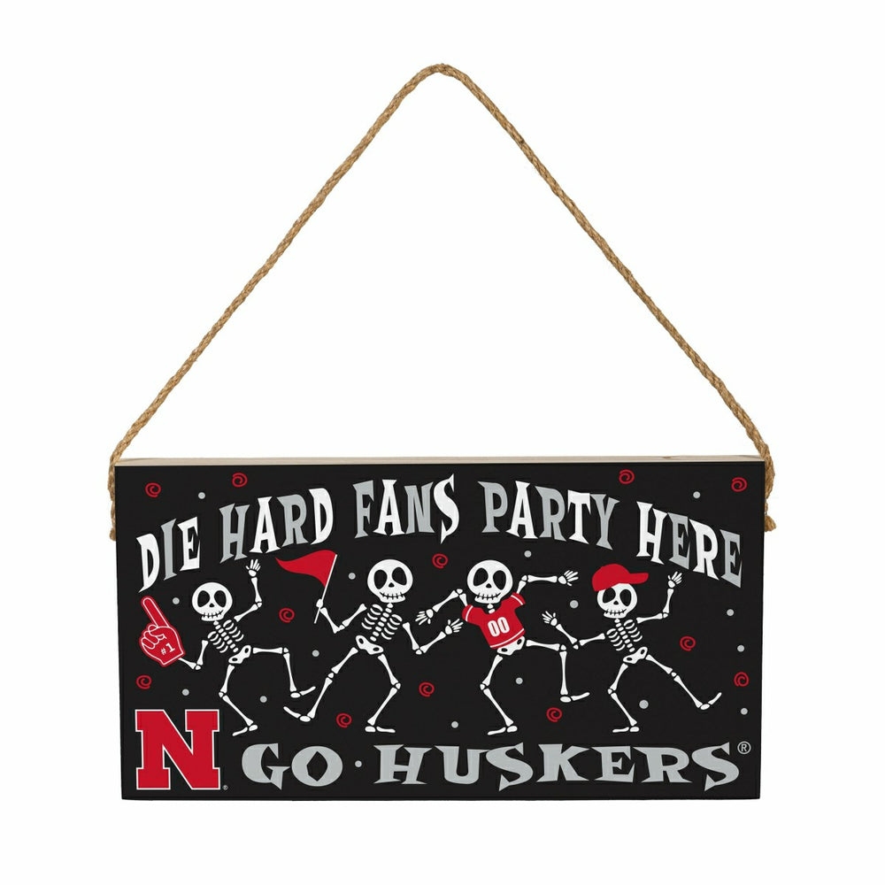 University of Nebraska Halloween Wood Wall Sign, 6x11 - Collegiate Home