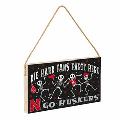 University of Nebraska Halloween Wood Wall Sign, 6x11 - Collegiate Home