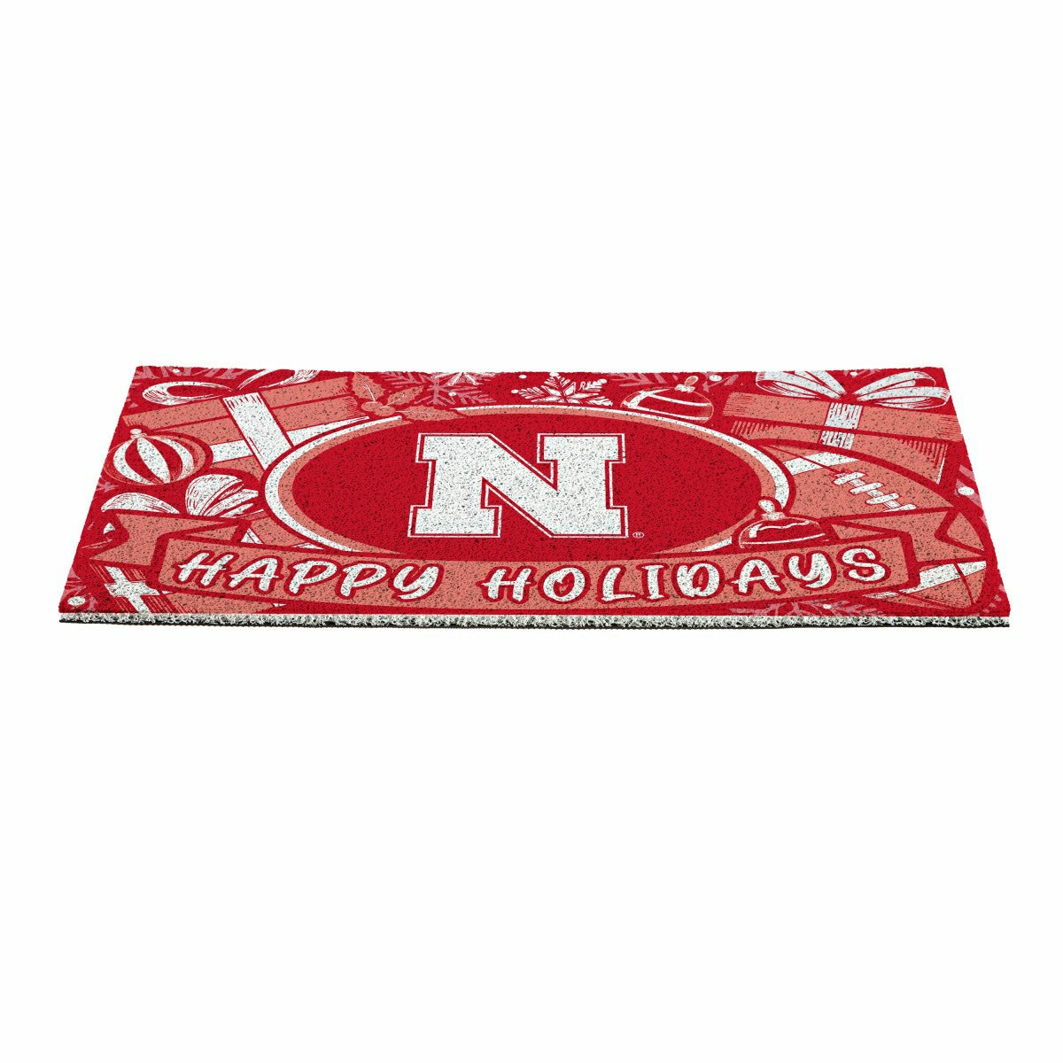 University of Nebraska Holiday PVC Mat, 28"x16" - Collegiate