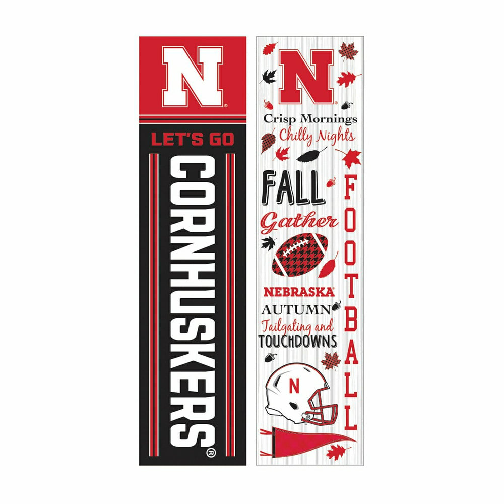 University of Nebraska 46" Double Sided Leaner, Fall Seasonal - Collegiate Home
