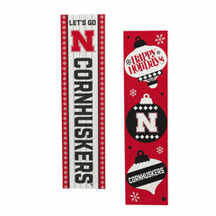 University of Nebraska 47" Double Sided Leaner, Christmas - Collegiate Home