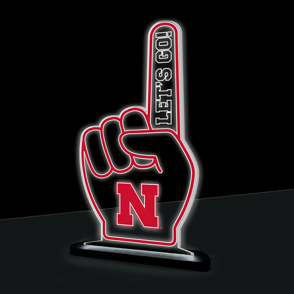University of Nebraska College Foam Finger Desklite LED Decor - Collegiate Home