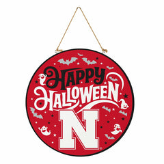 University of Nebraska Halloween Round Door Décor with Hanging Rope, 1 - Collegiate Home